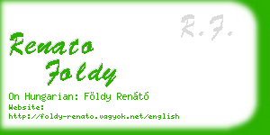 renato foldy business card